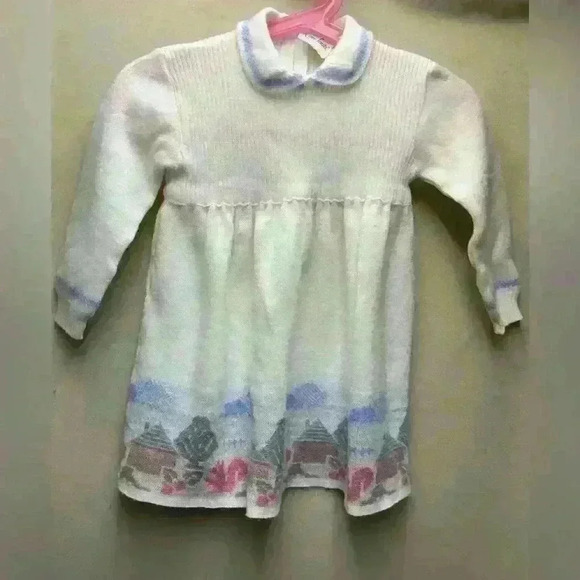 Nann Knits Vintage 1970’s Sweater Dress Size 18 Months Made in France - Picture 1 of 13